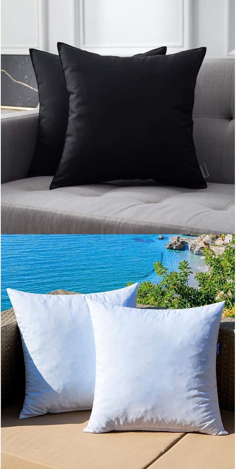 MIULEE Set of 2 Decorative Outdoor Waterproof Pillow Covers