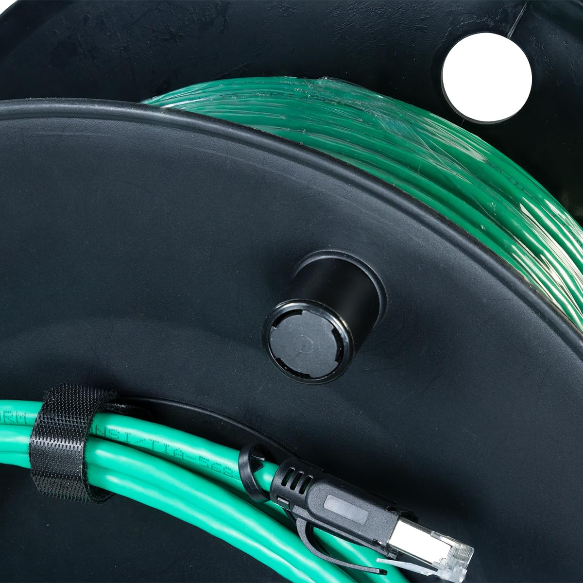 LogiLink CQ3080S - Netzwerk Kabeltrommel CAT 6A Patchkabel (Netzwerkkabel) mit S/FTP Schirmung, 80m