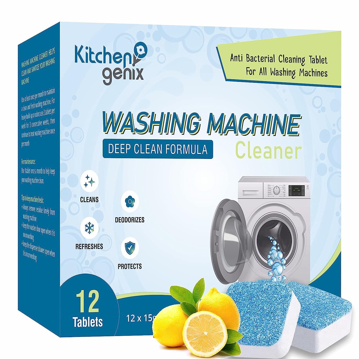 Kitchengenixs washing machine cleaning tablet, Descaling Powder Tablets, washing machine deep cleaner, Deep Cleaner Tablet All Company’s Front nd Top Load Machine (24 Count (Pack Of 1)) (B0BTBVW5DQ) Amazon Price History, Amazon Price Tracker