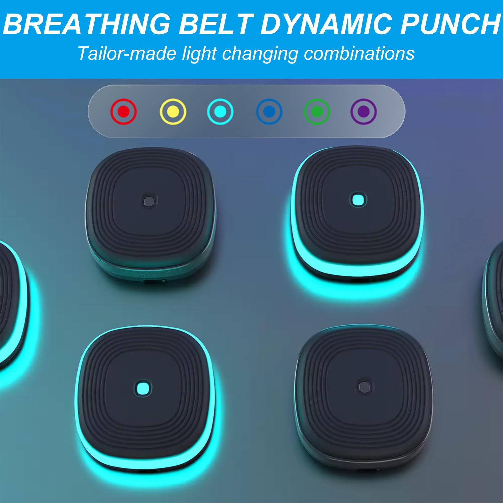 Split Music Boxing Machine, con Strisce di Luci Colorate A LED/Altoparlanti Musicali A Doppio Canale, per Allenamento di Concentrazione E Agilità per Adulti/Bambini,6Target