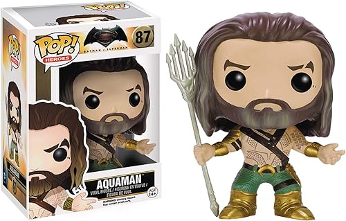Miniatura 2 de POP DC Heroes Batman vs Superman Dawn of Justice - Figura de vinilo Aquaman Funko (incluye funda protectora de caja compatible), multicolor, 3.75