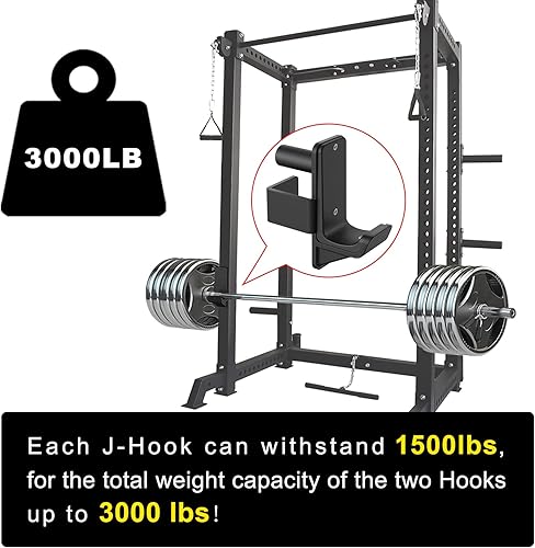 Vista 24 de Kipika Ganchos en J para rack de alimentación de 2 x 2 pies y 3 x 3 pies, ganchos inferiores de acero reforzado con almohadilla de goma, juego de 2