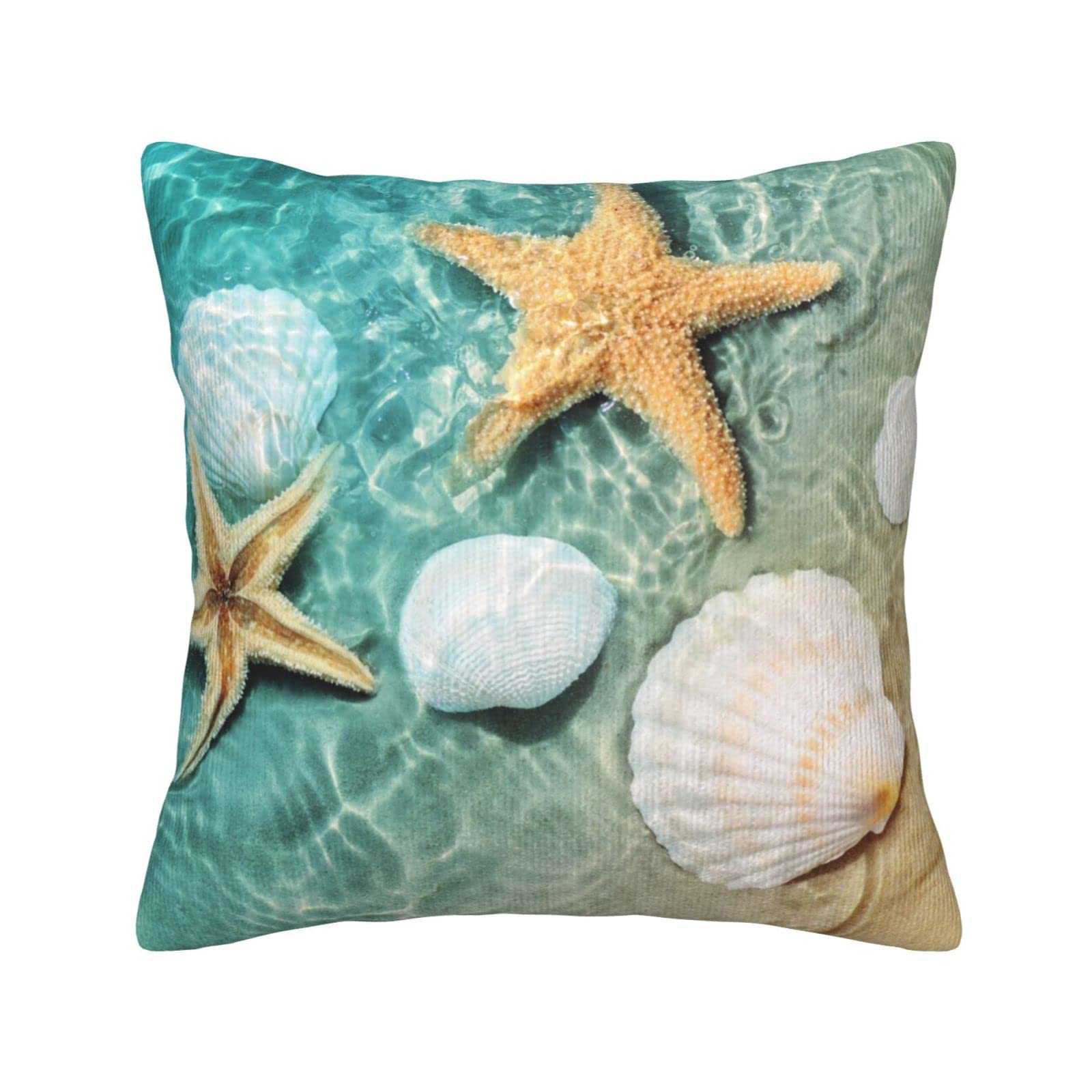 Federa per cuscino quadrata stampata stella marina 45 x 45 cm
