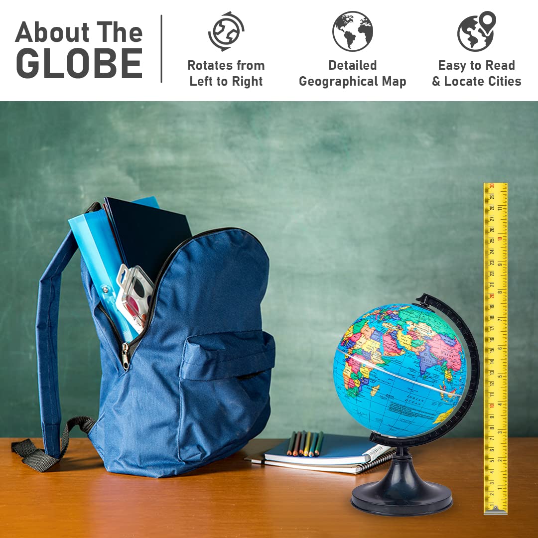 Toyztrend Educational Globe 505 for Kids (4)(DIAMETER-12.7 cm, CIRCUMFERENCE-47 cm) - Image 5 thumbnail