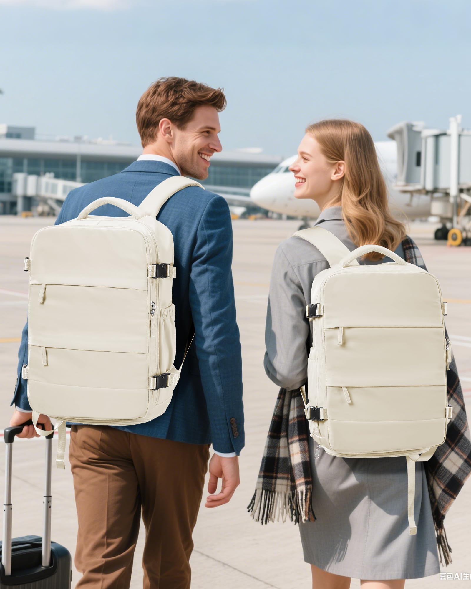 SZLX Zaino Ryanair 40x30x20 Sottovuoto Zaino da Viaggio 40x20x25 Bagaglio a Mano 40x30x20 Wizzair Donna Uomo Borsa da Cabina per Easyjet 45x36x20 Adatto a Laptop da 14 Pollici Impermeabile per Lavoro