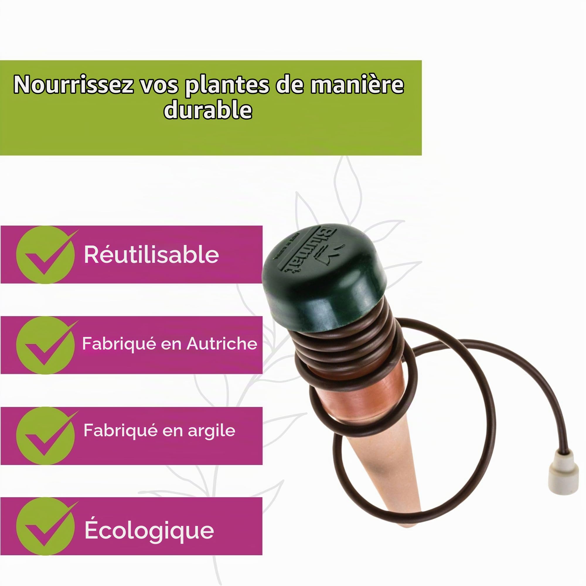 Blumat Classic Piques d'arrosage - Système d'arrosage automatique pour pots - Accessoire pour plantes et arroseur automatique (Lot de 25)