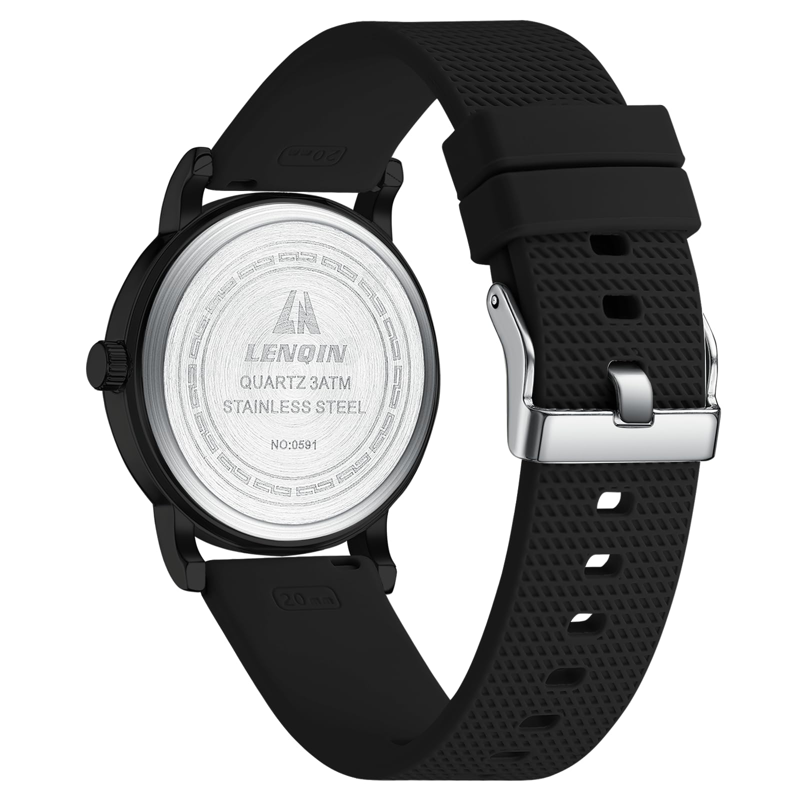 LN LENQIN Waterproof Nurse Watch for Women Men Nurse Medical Professionals 12/24 Hour Military Time with Second Hand Easy to Read Dial,Colorful Silicone Band