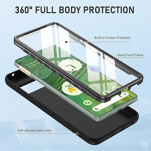 Miniatura 2 de PUJUE Funda para teléfono Google Pixel-7 Funda protectora de silicona Pixel 7 a prueba de golpes - Fundas para celulares mate con protector de