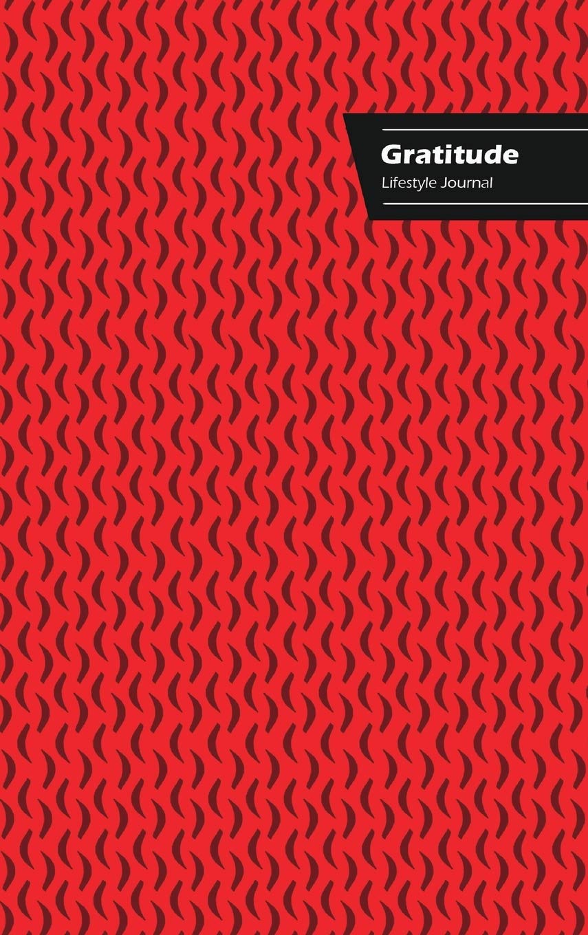 Gratitude Lifestyle Journal, Creative Write-in Notebook, Dotted Lines, Wide Ruled, Size (A5) 6 x 9, (Red)