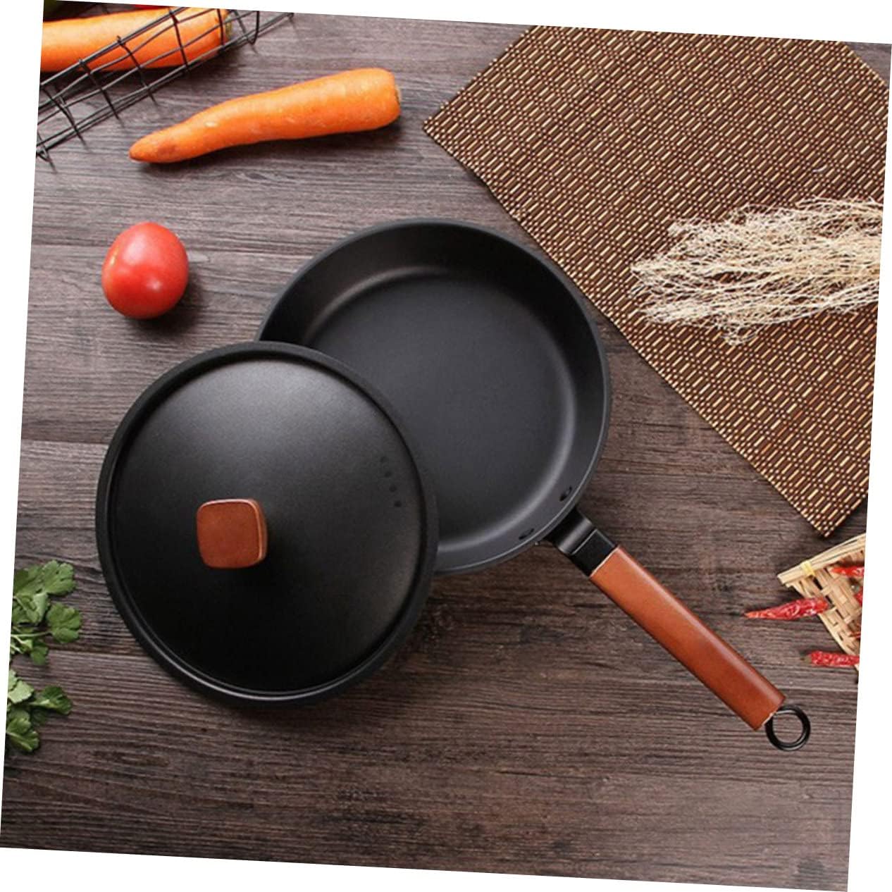 Non-stick Pan Uncoated Cooking Pan for Pancakes Eggs Steaks Easy to Gas Induction Cooktops Essential Kitchen Tool