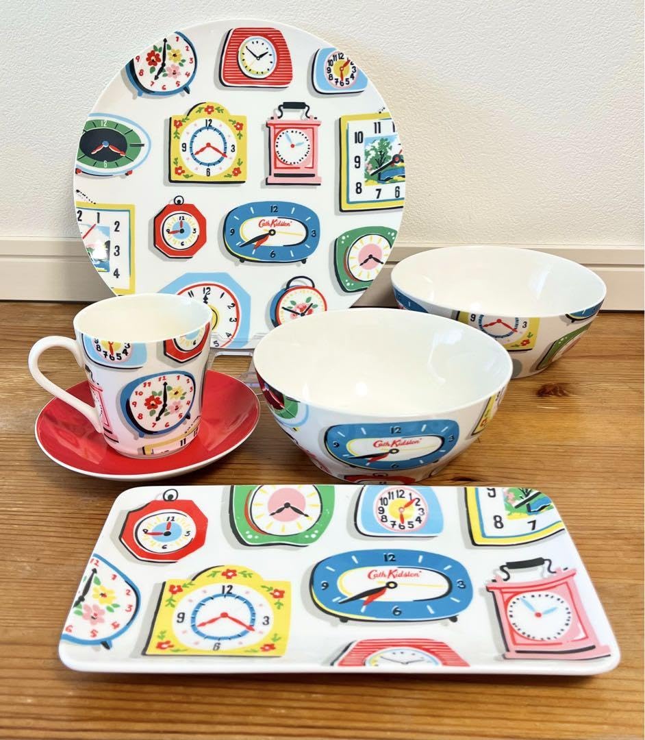 Amazon.co.jp: キャスキッドソン Cath Kidston 食器5点セット 時計柄 