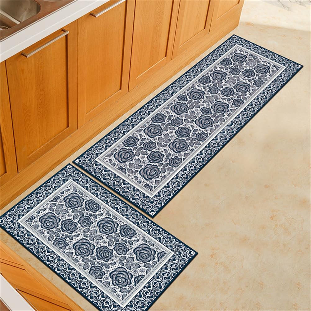 Tapis cuisine super absorbe l'eau contre les sols glissants lot de 2