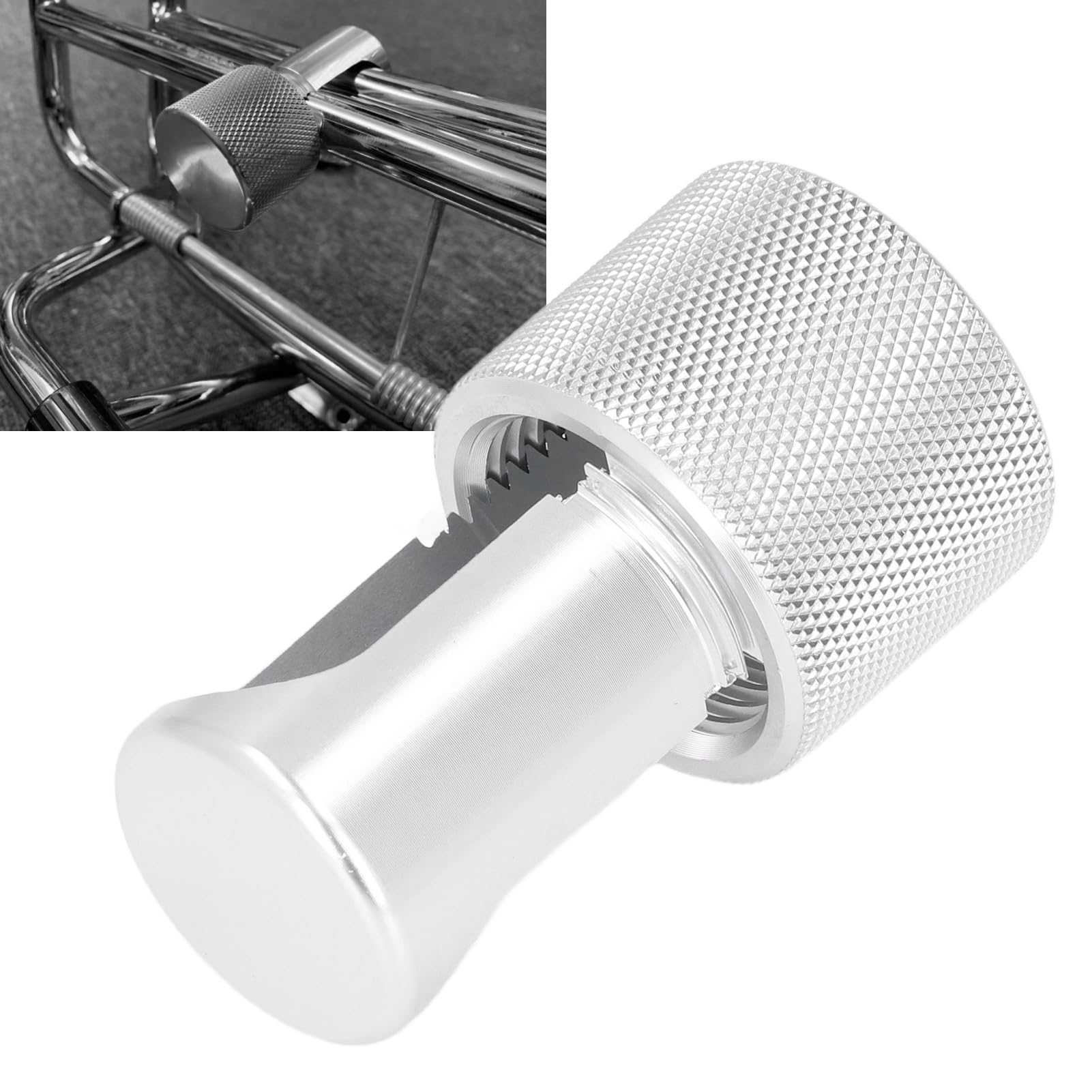 Replacement for Vespa GTS Sprint Primavera LX, Motorcycle Luggage Bracket Buckle, CNC Aluminum Tie Down Clip for Cargo Carrier Holder, Secure Motorcycle Tail Bag Clamp with ((Plata))