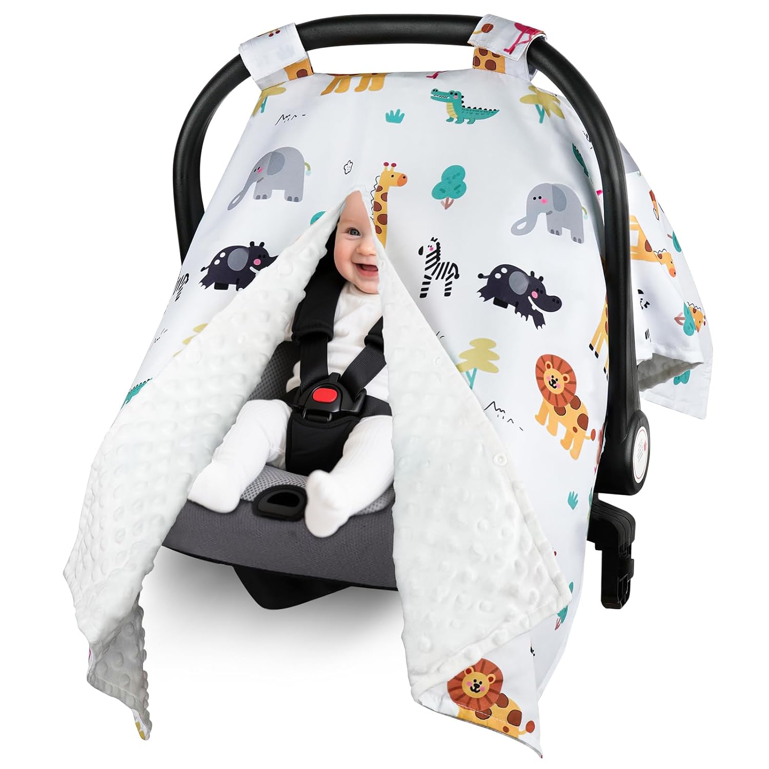 Metplus 2 in 1 Baby Car Seat Cover, Car Seat Canopy for Babies, Mom Multiuse Nursing Cover, Minky Baby Carrier Covers, Newborn Boy Girl, Peekaboo Opening Metplus 2 in 1 Baby Car Seat Cover, Car Seat Canopy for Babies, Mom Multiuse Nursing Cover, Minky Baby Carrier Covers, Newborn Boy Girl, Peekaboo Opening