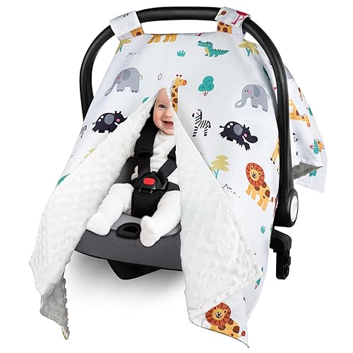 Miniatura 10 de Metplus Funda para asiento de coche 2 en 1 para bebé, toldo para asiento de coche para bebés, funda de lactancia multiusos para mamá, fundas para