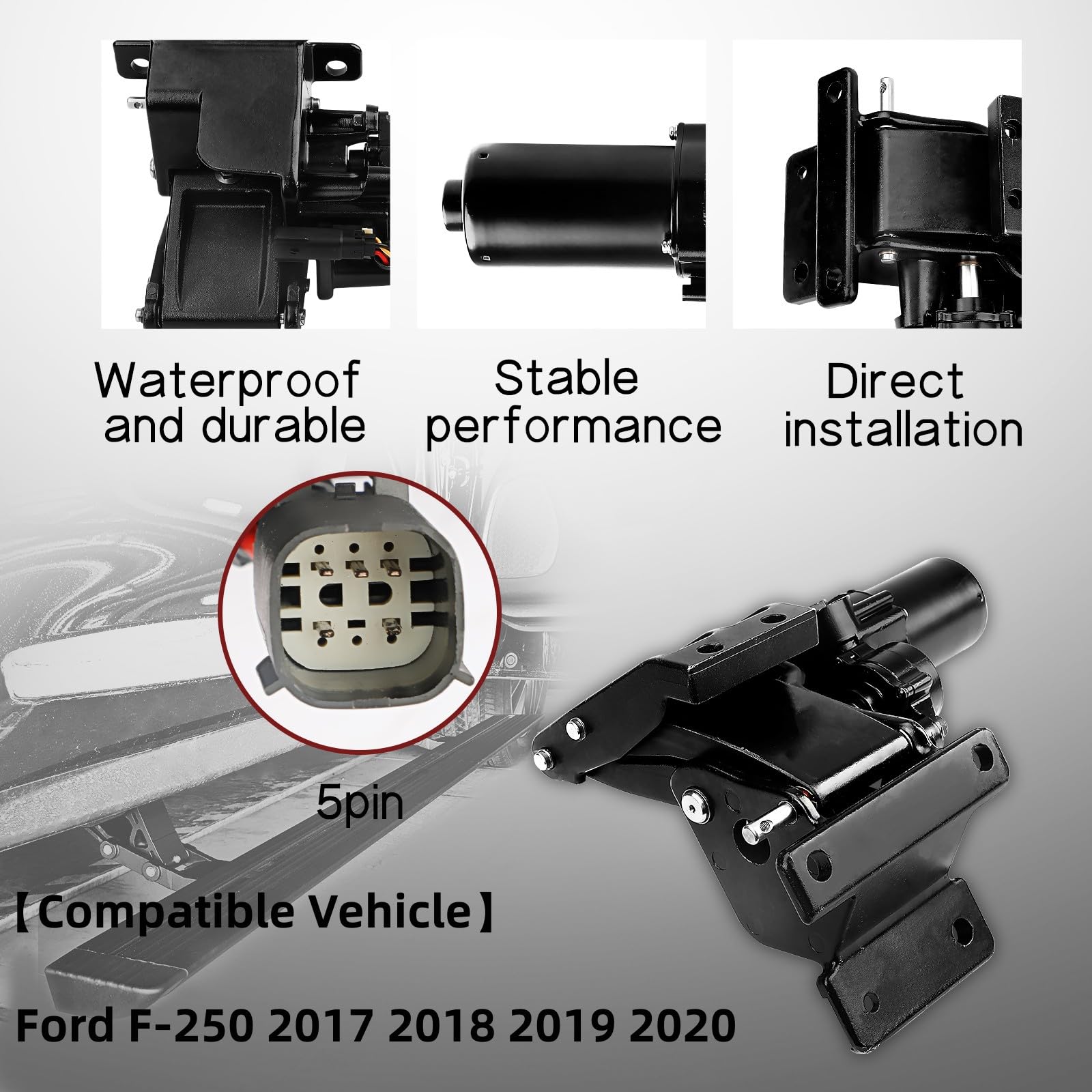 A-Premium Power Running Board Motor Assembly With Bracket