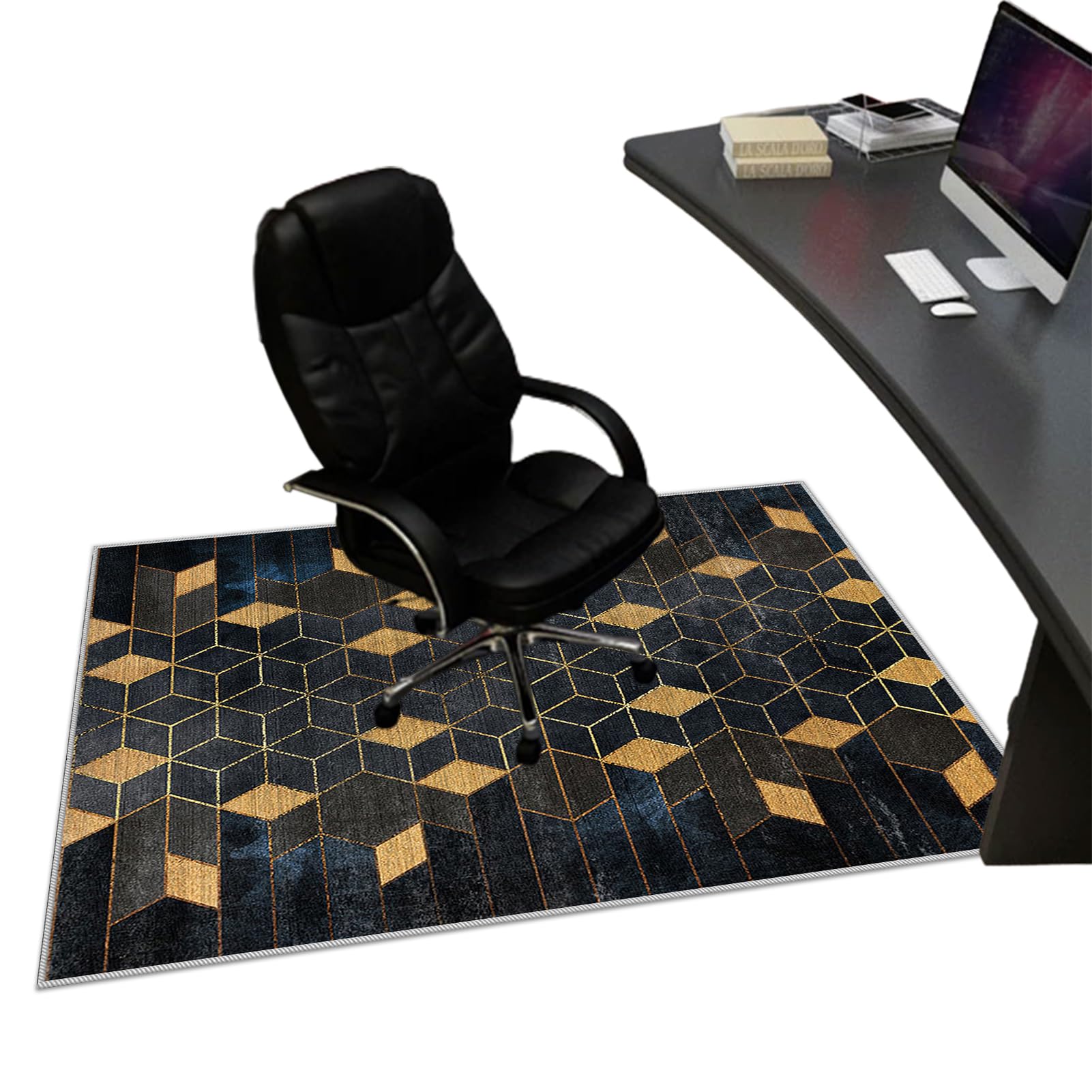 90 x 140 cm Alfombra para Silla de Oficina para Suelos Duros Parquet Laminado y Azulejos Alfombra Gaming Suelo, Alfombrilla Protector Suelo Silla Ruedas, Alfombras de Escritorio