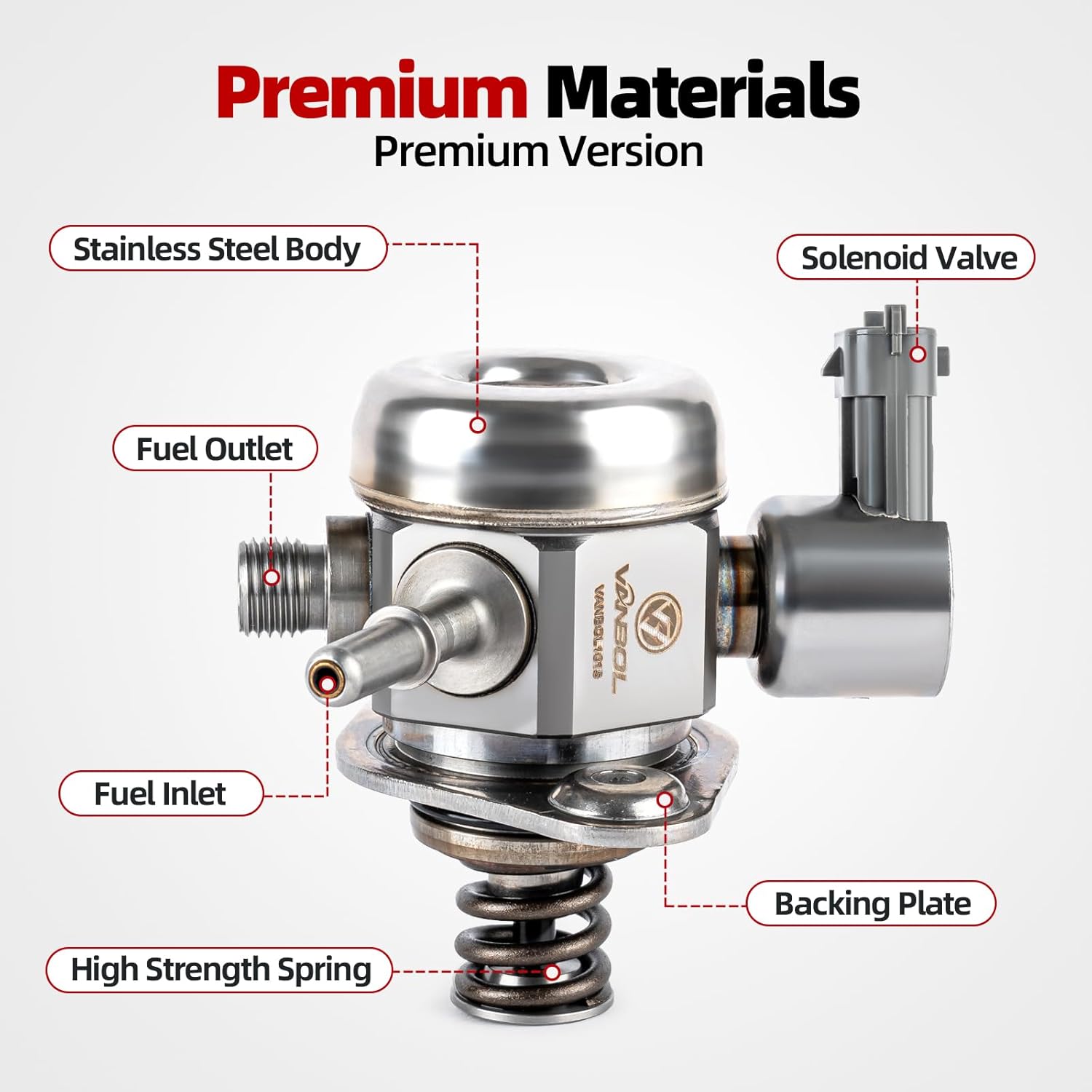 High Pressure Fuel Pump Compatible with Ford Focus 2015-2018, Fiesta 2014-2017, EcoSport 2018-2021, L3 1.0L Replace HM10035 CM5G9D376GA CM5Z9350A