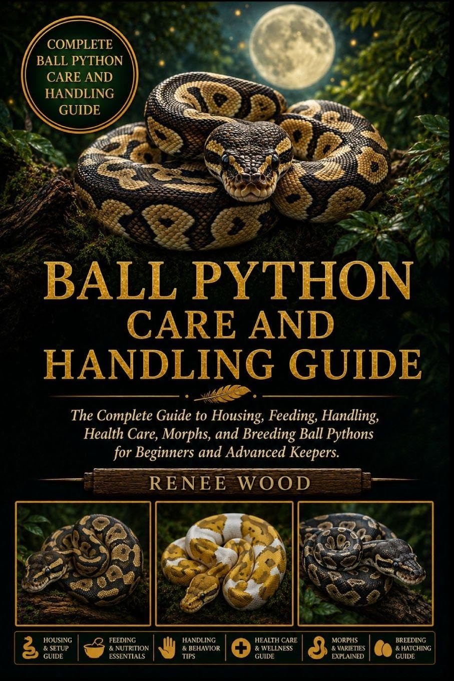 BALL PYTHON CARE AND HANDLING GUIDE: The Complete Guide to Housing, Feeding, Handling, Health Care, Morphs, and Breeding Ball Pythons for Beginners and Advanced Keepers.