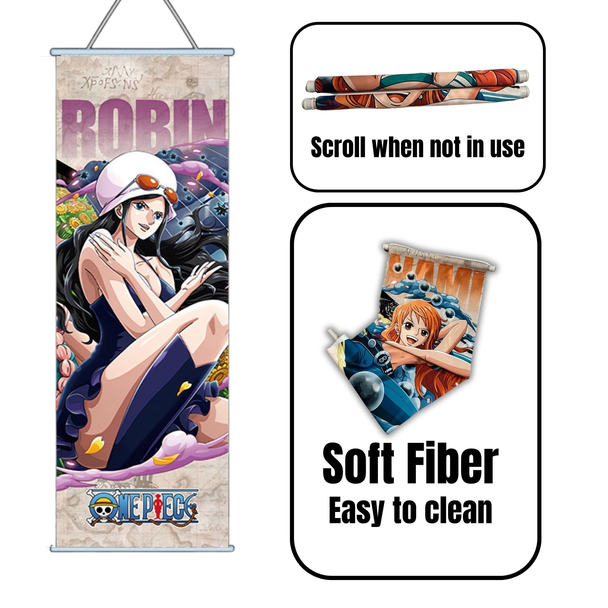 Amazon.com: One Strawhat Cre Piece Anime Wall Scroll Poster Robin