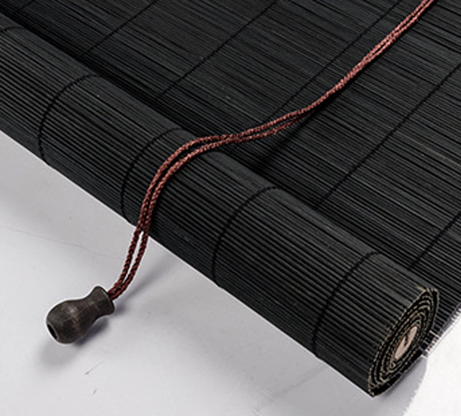 Amazon.de: Bambus-Rollo Schwarz,Natrliche Bambusrollo,Bambus  Raffrollo,Nicht Transparentes Bambus Rollo,Sichtschutz Rollo,Schnurzugrollo  Vorhang,fr ...