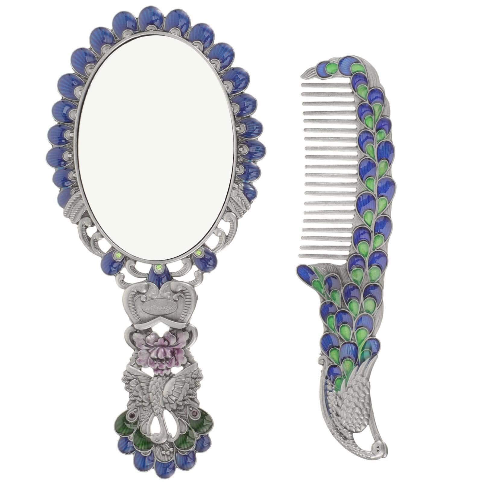 Miroir de maquillage pliable FOMIYES à poignée ergonomique décorative