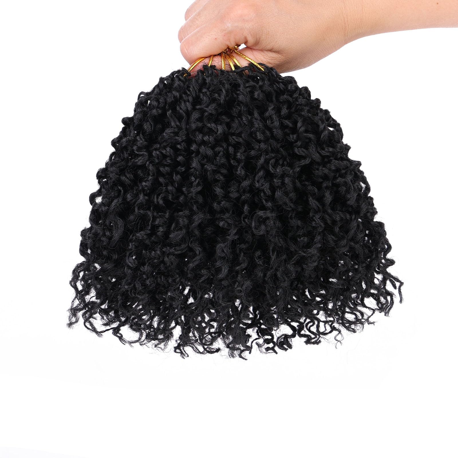 Samtress Pre Looped Yanky Twists Hair 6 Inch Ombre Brown Senegalese Twist Crochet Hair 8 Packs Passion Twist Braiding Hair Short Pre-twisted Mini Curly Twist Crochet Braids Hair Extensions (#RS30)