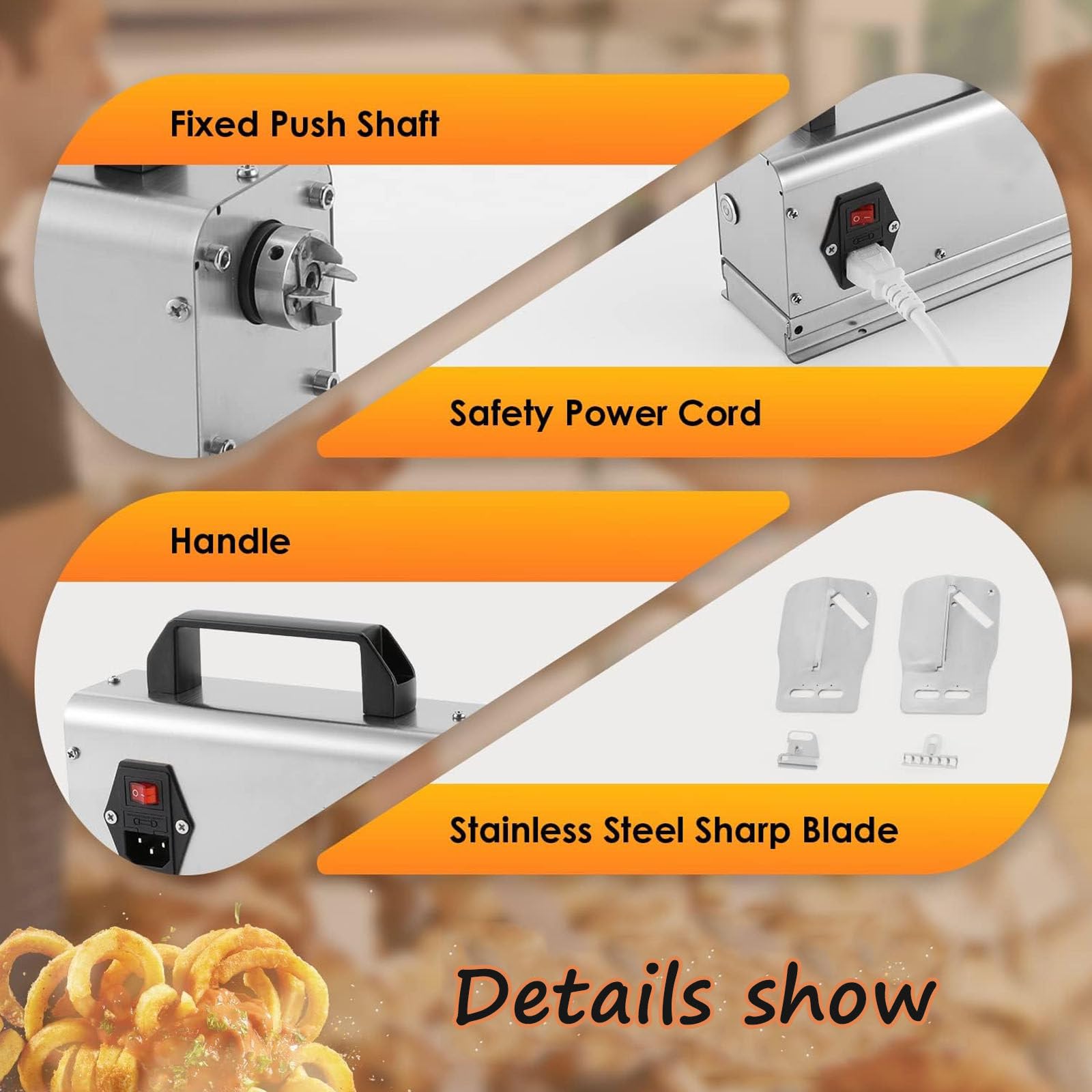 Commercial Electric Twisted Potato Slicer, Spiral Tornado Potatoes