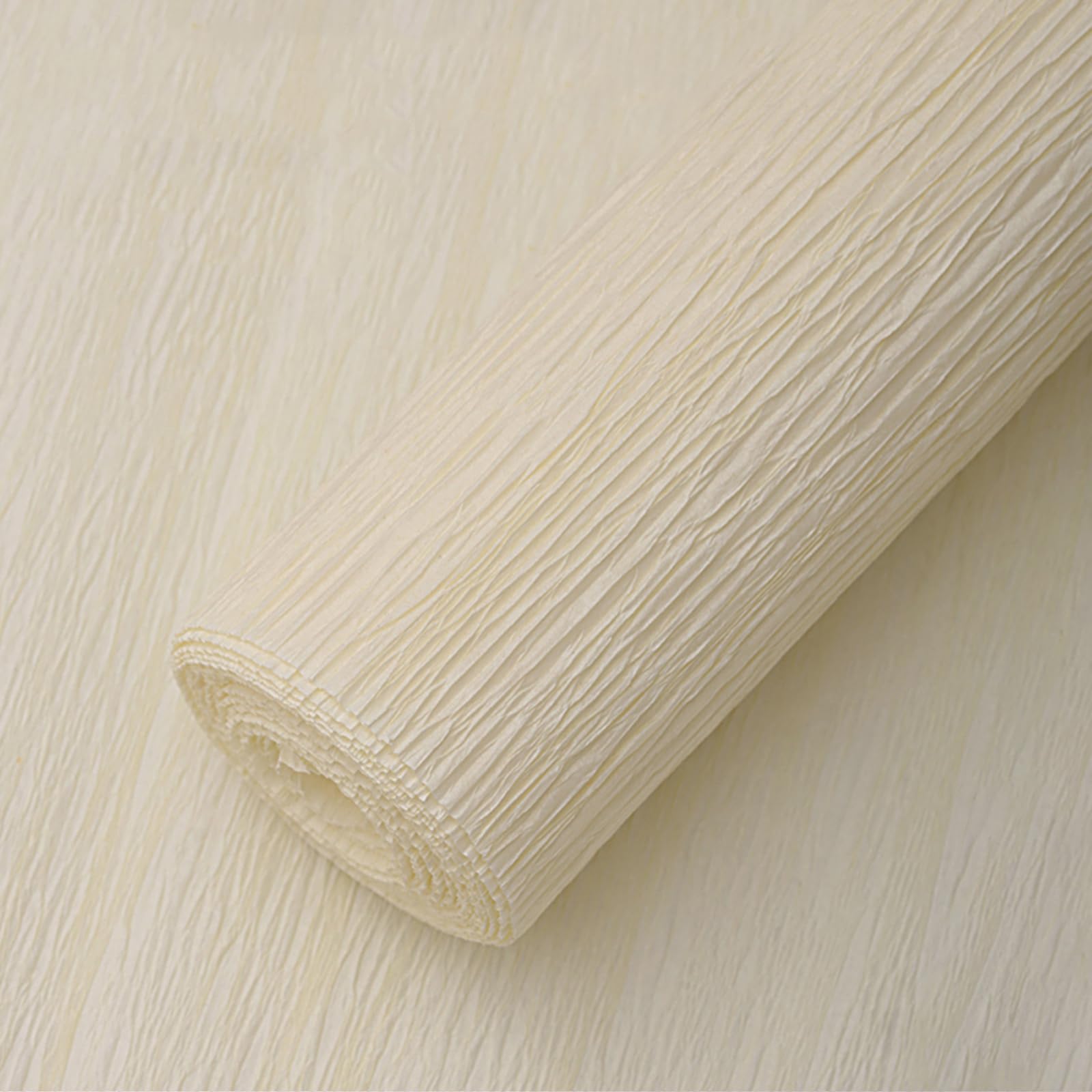 White Cream,Crepe Paper Roll (17Inch x 8.2Ft/2Rolls) Heavy Papel Crepe Set