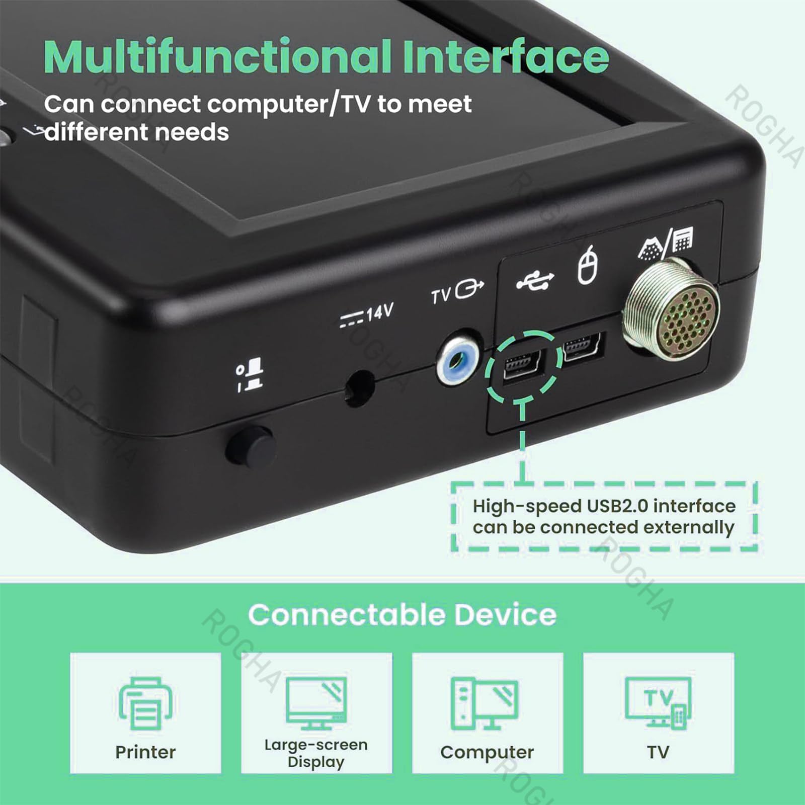 ÉChographe B Portable pour Animaux Echographie Appareil Grossesse Machine à Ultrasons Vétérinaire avec Sonde 3.5 MHz,écran 5.6 Pouces,pour Porcs Et Moutons