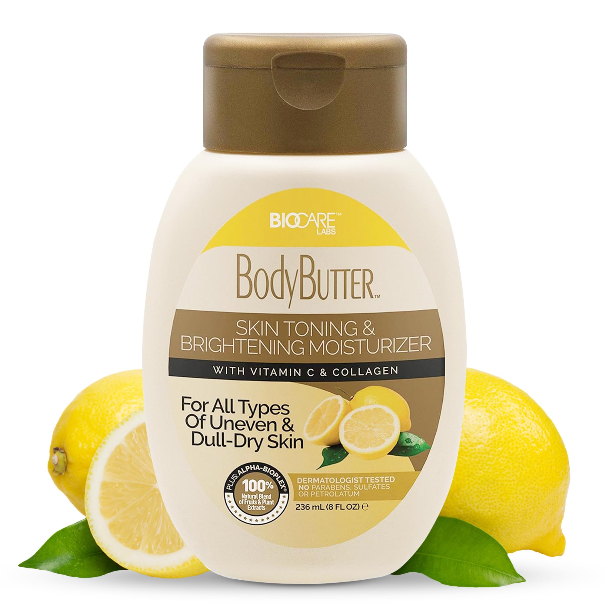 Biocare Labs Moisturizing Body Butter - Body Cream With Vitamin C & Collagen - Instantly Penetrates and Deeply Renews Skin - Lotion Designed For Uneven Skin Tones