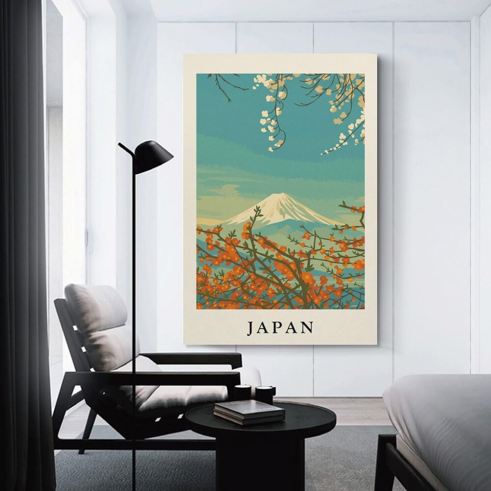 Junmoney Japan Travel (2) Room Decor Wall Art, 24x36inch(60x90cm), for Home, Office, Studio Or Guest Room, Canvas Wall Art That Fits Changing Layouts