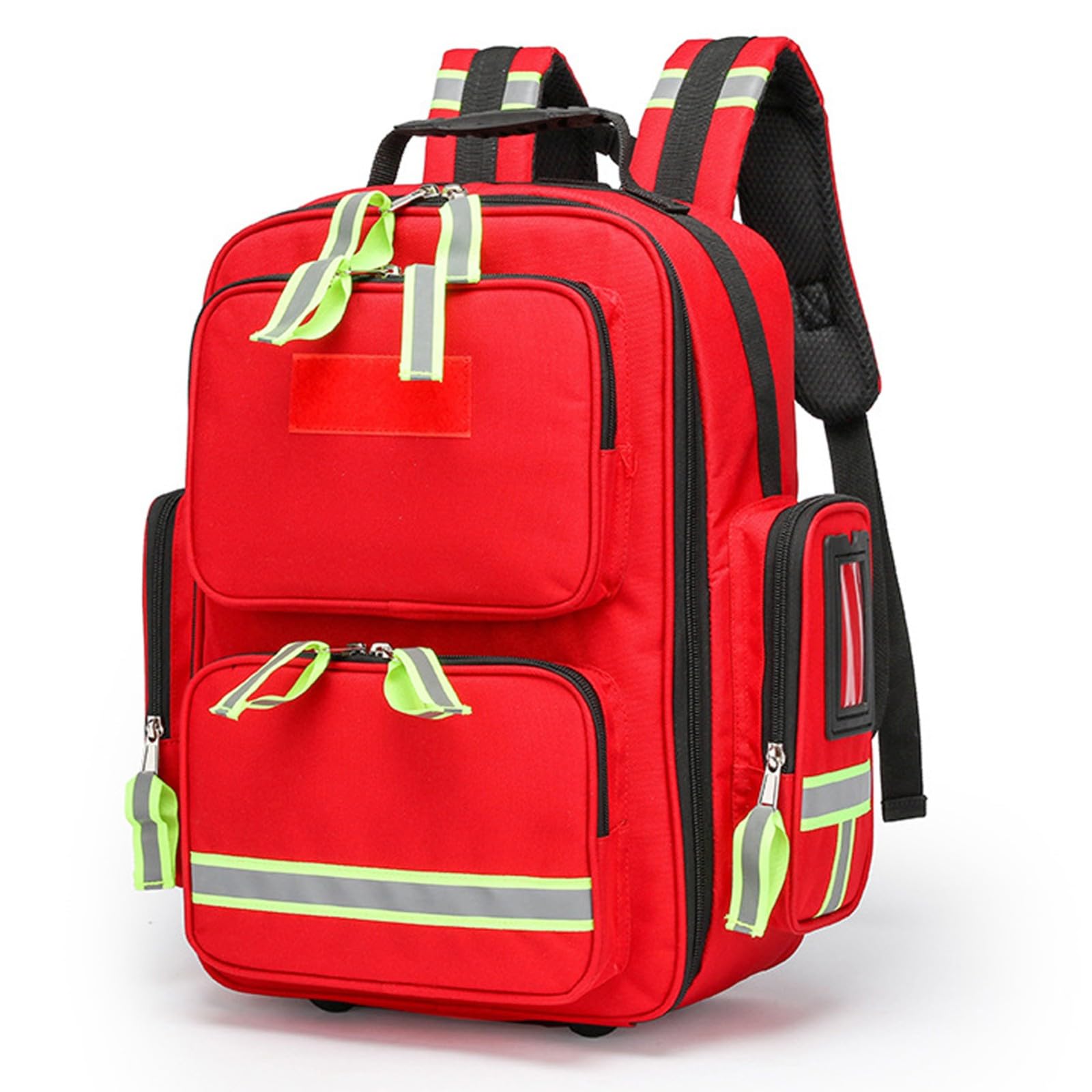 Medizinischer Notfall-Rucksack Leer Notfall Kits -Wasserdicht Verschleißfest Verstellbarer Riemen Atmungsaktiv Rücken Erste Hilfe Tasche für Reisen Haus,Auto,Arbeitsplatz & Outdoor(Red)