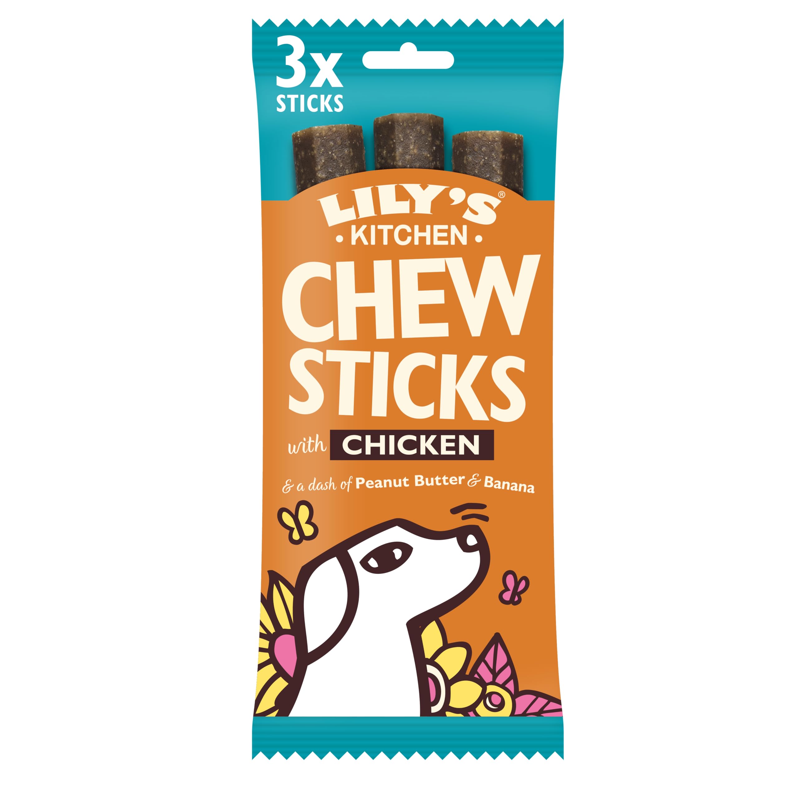 Lily's Kitchen Made with Natural Ingredients Chew Sticks with Chicken Dog Treat 10 x 120g