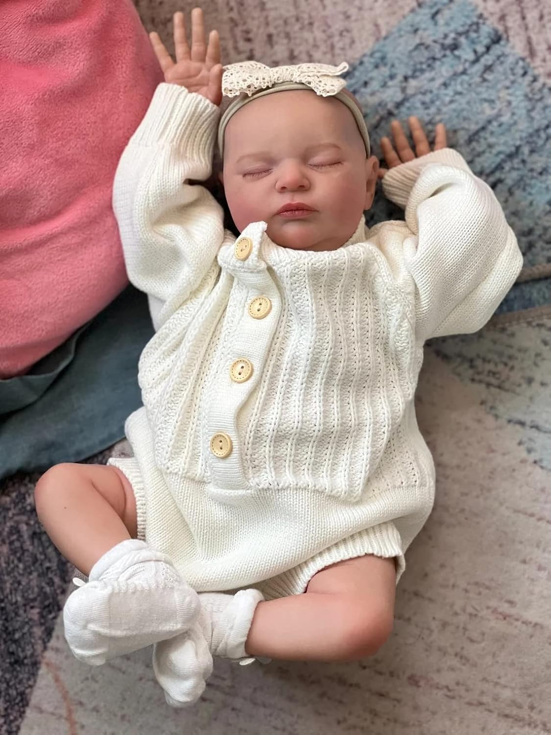 iCradle Lifelike Reborn Baby Dolls19 Inch Newborn Preemie Baby Dolls Reborn Girl Doll Best Birthday Set for Girls Age 3+