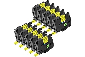 10 Pack Compatible Label Tape Replacement for Brother TZe TZe-651