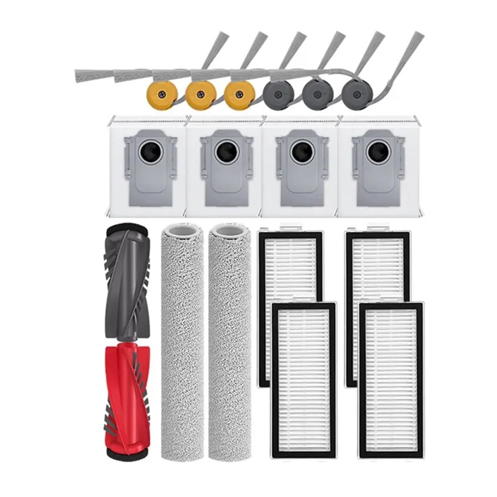 Generisch Bürstenfilter-Rollen-Moppbeutel-Set, kompatibel mit Roborock