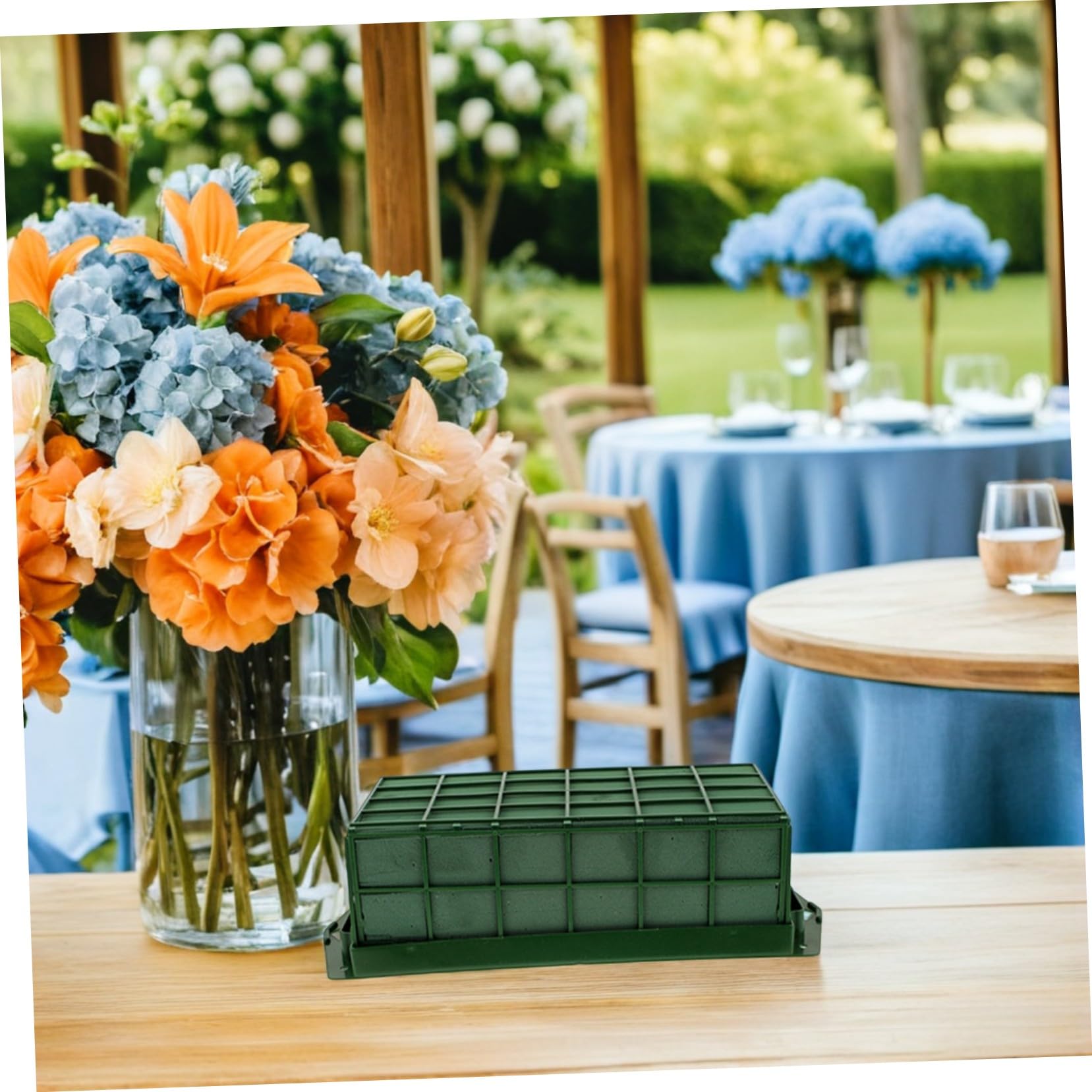 Uonlytech 6 Szt. Prostokątne Klatki z Pianki Do Kwiatów Stabilne Koszyki Kwiaty Do Dekoracji Stołu i Ściany Akcesoria Florystyczne Kwiatowych DIY Floral Mud Holder