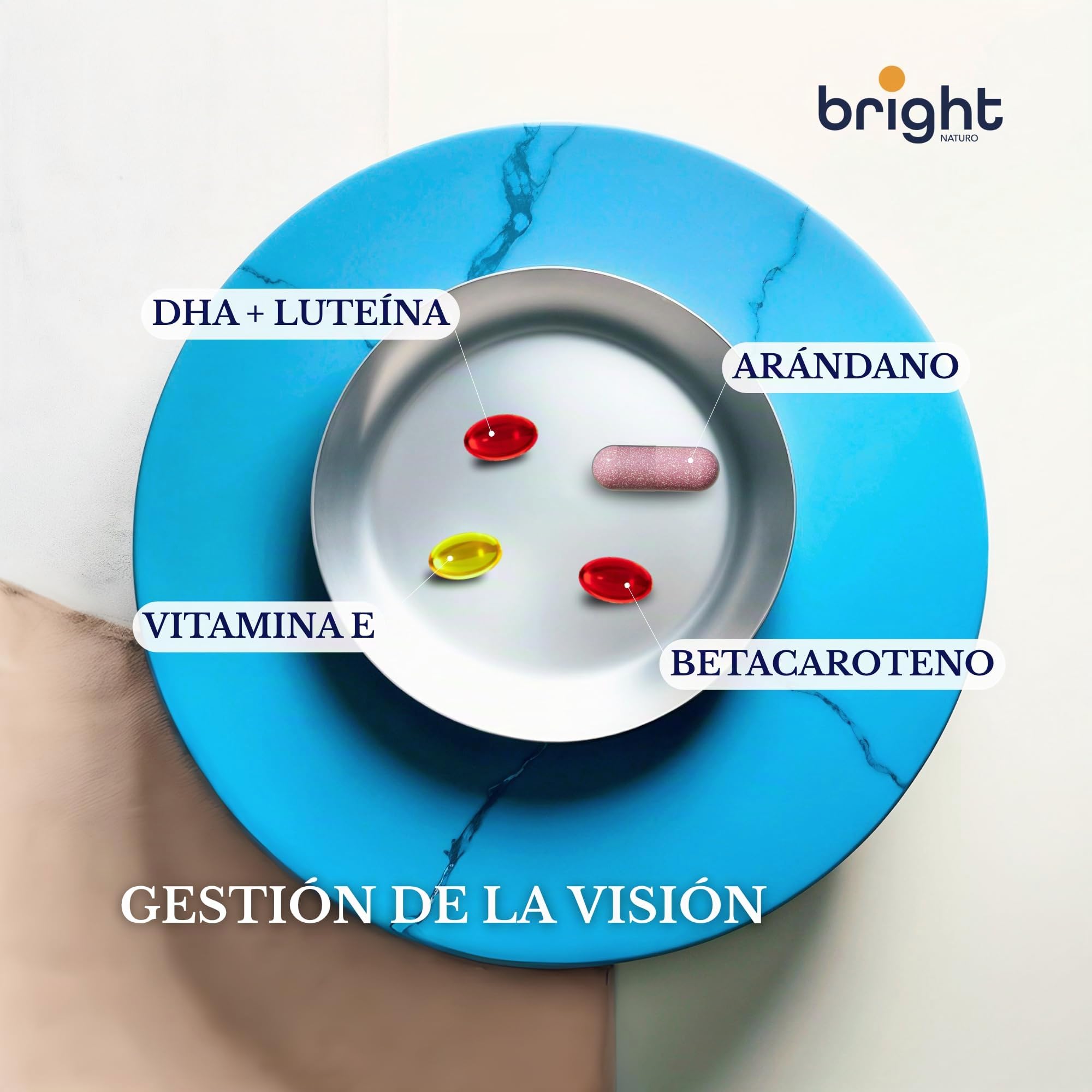 Omega 3 para los ojos con Luteína, Arándano, Vitamina E y Betacaroteno | 28 Dosis Diarias para proteger y mejorar tu visión | Omega 3 para ojo seco