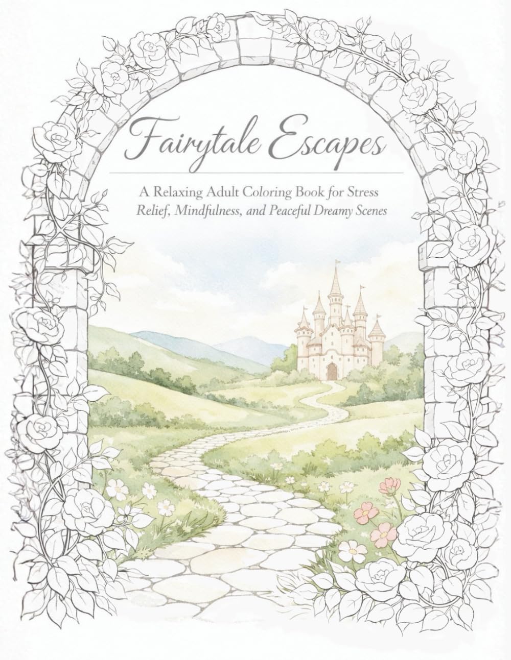 Fairytale Escapes: A Whimsical Coloring Book of Castles, Cozy Villages & Magical Paths for Relaxation