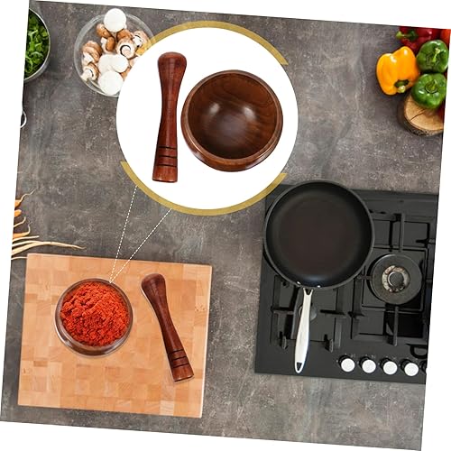 Miniatura 8 de DOITOOL 1 juego de triturador de ajo de madera de Galik