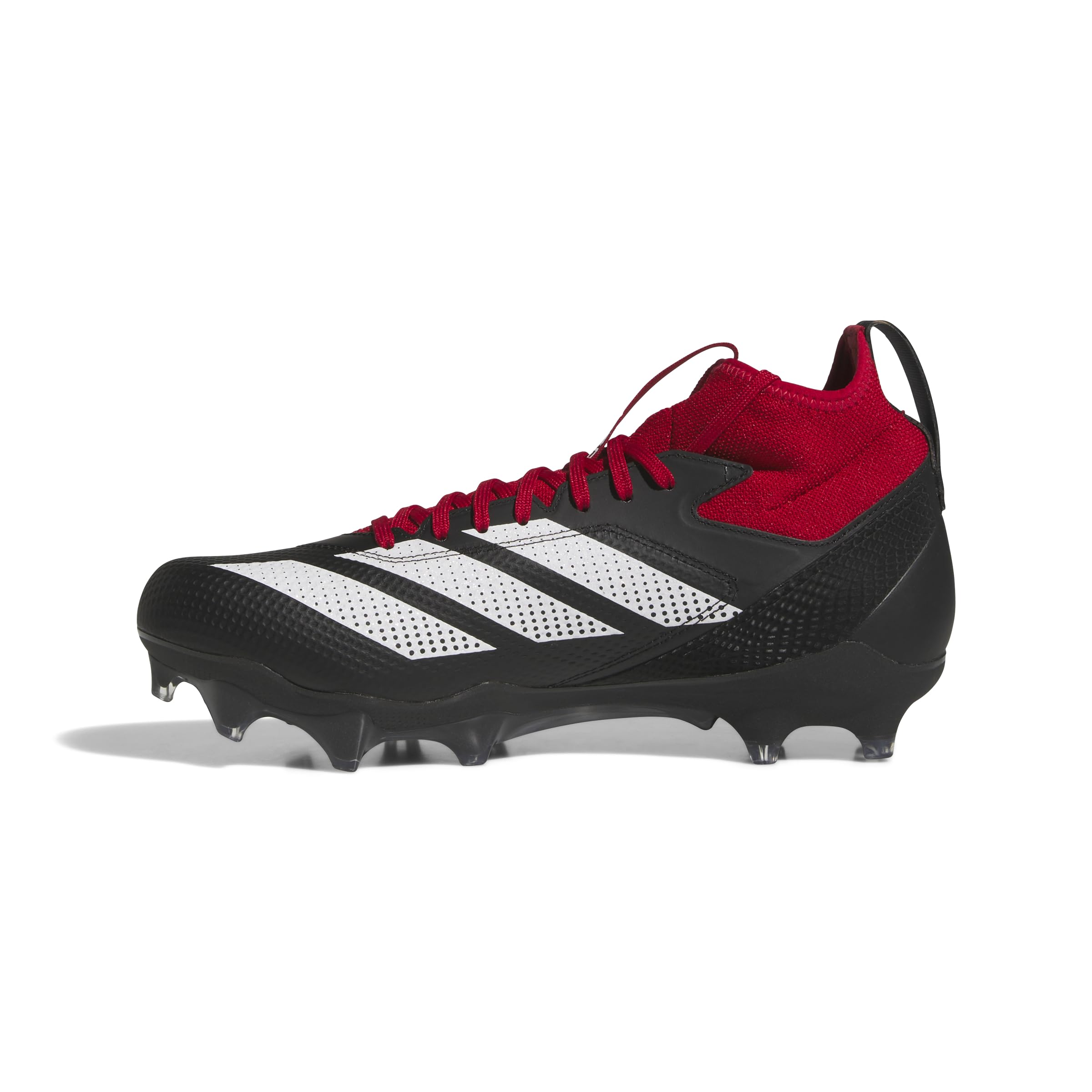 adidas Unisex-Adult Adizero Impact American Football, Black/White/Team Power Red, 9 Women/8 Men