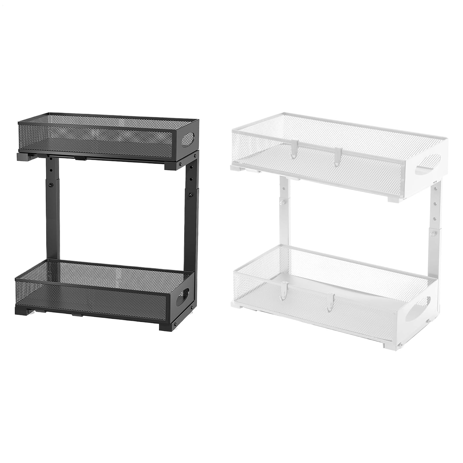 Organizador bajo fregadero regulable: estante de 2 niveles para cocina y baño ordenados