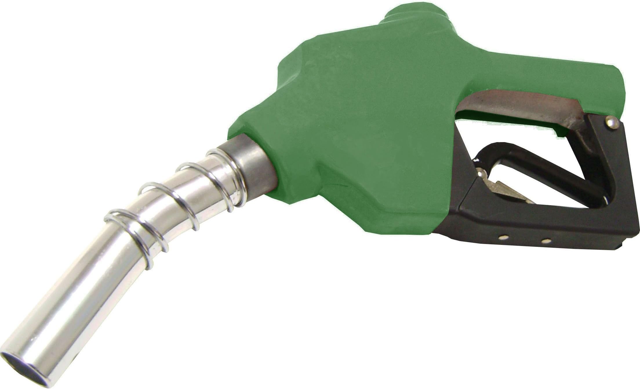 Wolflube automatic fuel nozzle - green - inlet 1in NPT outlet 1in (1. 1/16in) - 26 GPM in aluminum