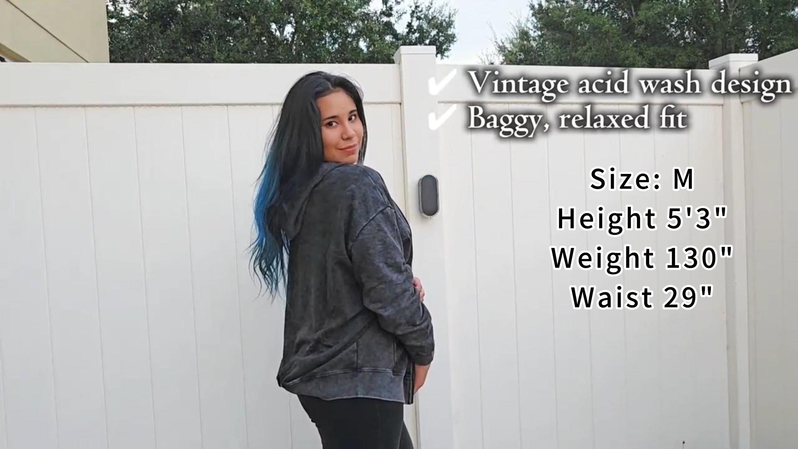 Amazon.com: Pairxily Oversized Vintage Cotton Jacket Acid Wash