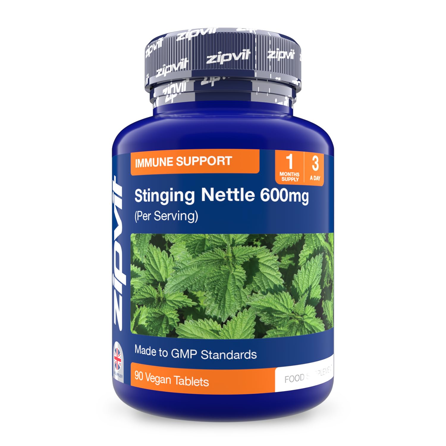 Zipvit Stinging Nettle 600mg, 200mg Per Tablet, 90 High Strength Vegetarian Tablets, Potent Antioxidant