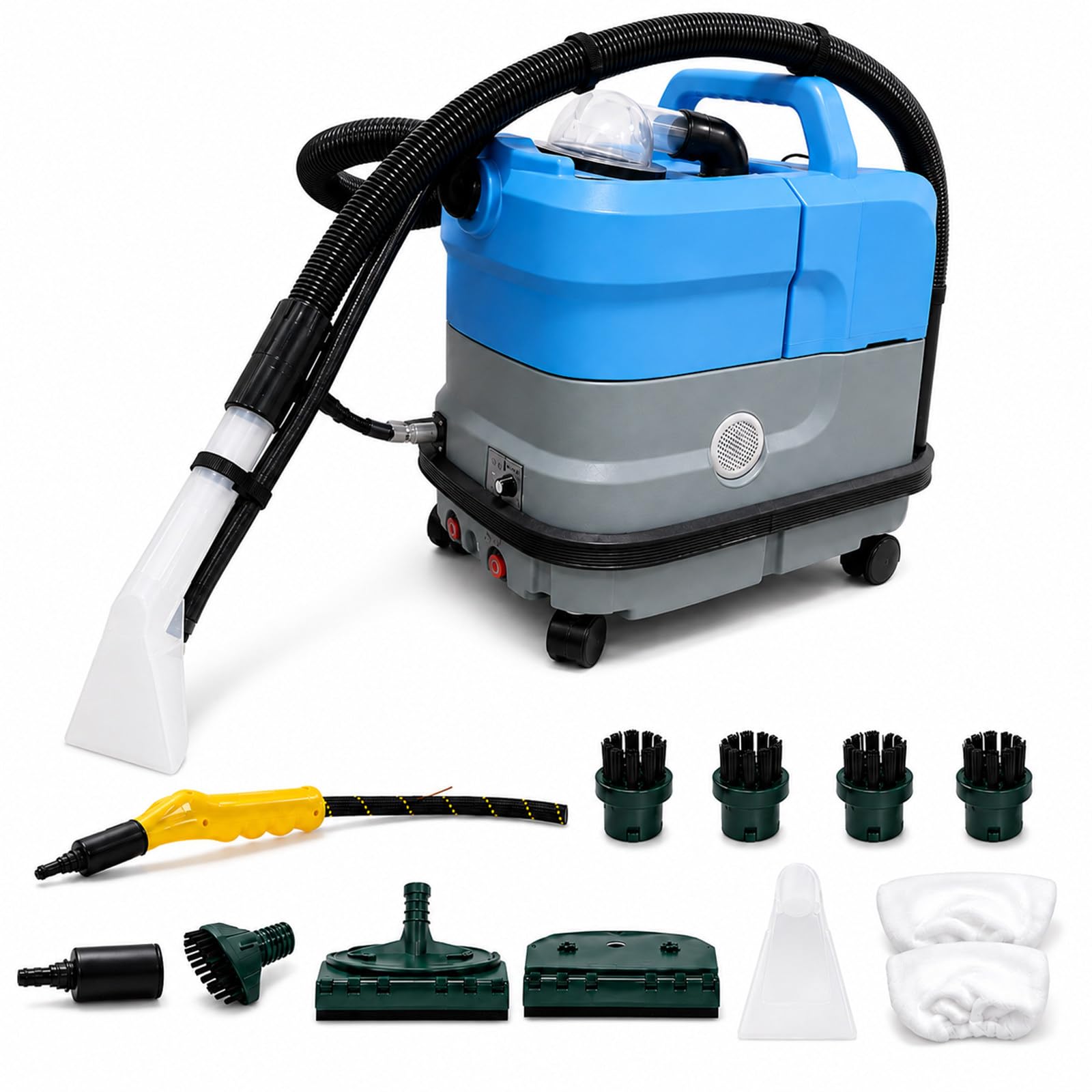 Aspirador de Alfombras a Vapor, 2500W, 24kPa, 15 s, 6 Piezas, 12L
