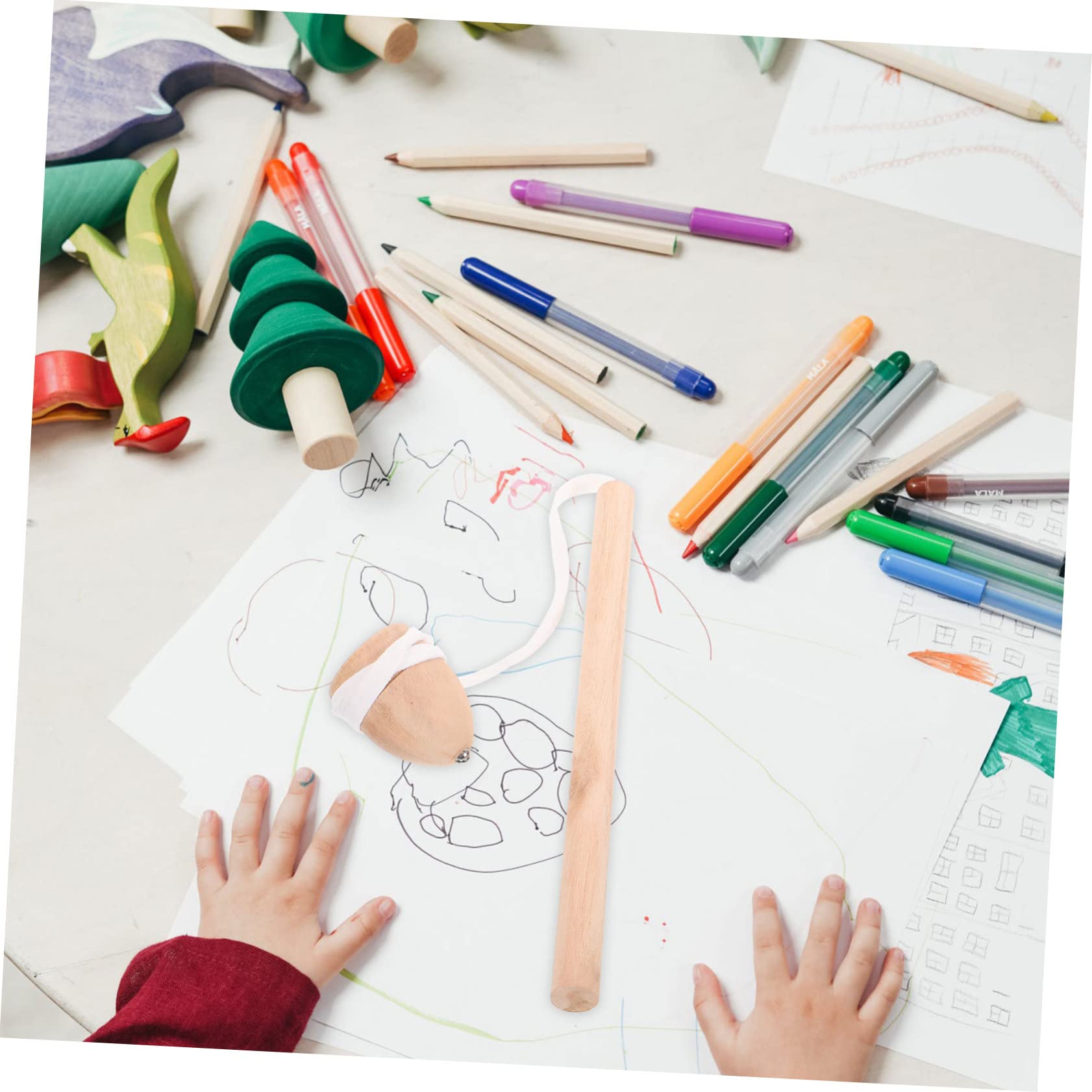 Kisangel 1 Set Gyro Traditional Spinning Tops for Engaging Plaything for Parties Safe and Material Develops Motor Skills for Birthdays and Holidays