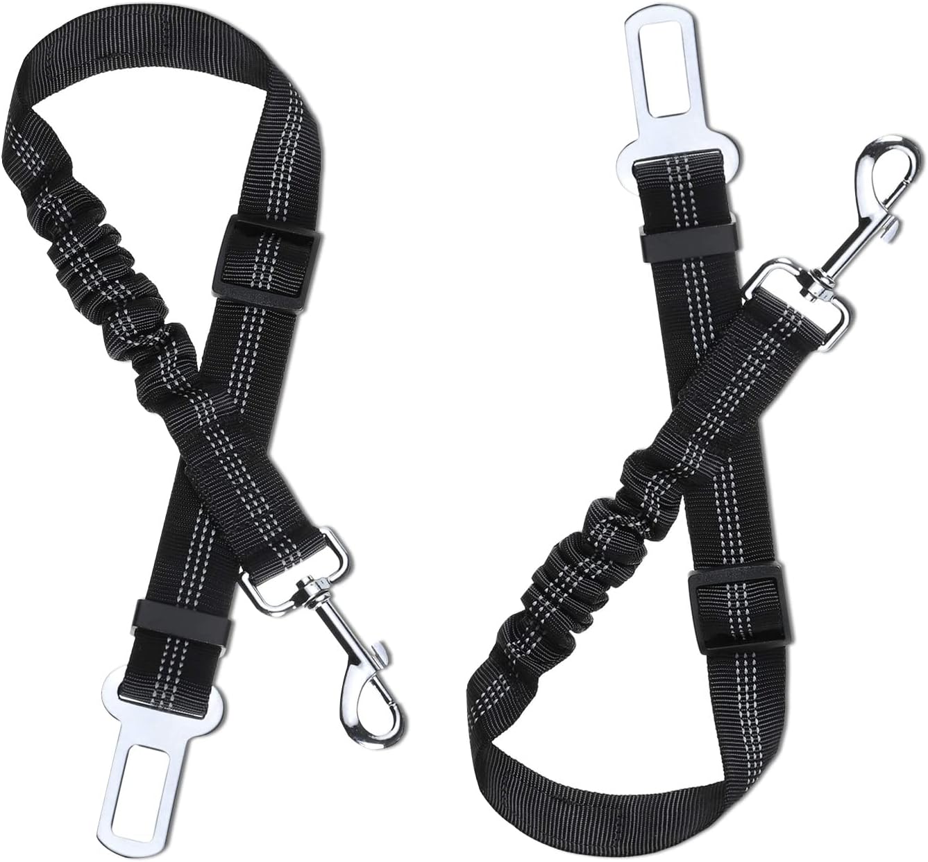 H&S. 2 Dog Car Seat Belt Lead Restraint Harness Seatbelt Attachment