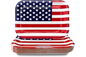 Large TURNMEON 4th of July Party Supplies American Flag Paper Plates